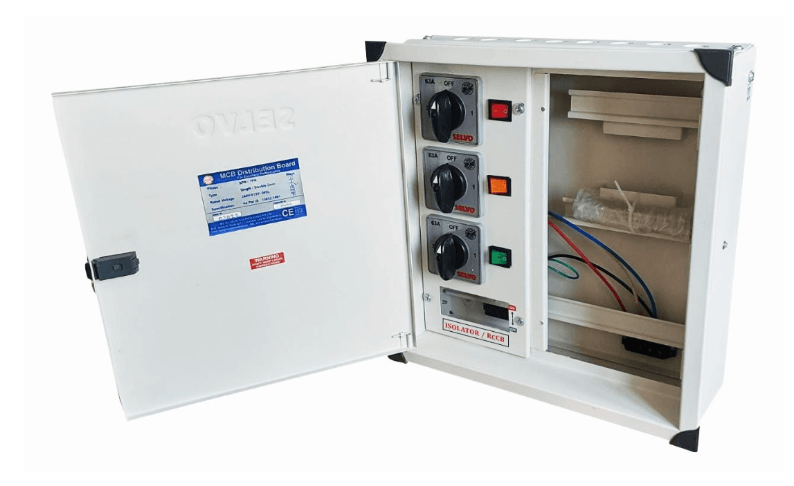 SELVO 63 Amp 8 Ways TPN Phase Selector Distribution Board