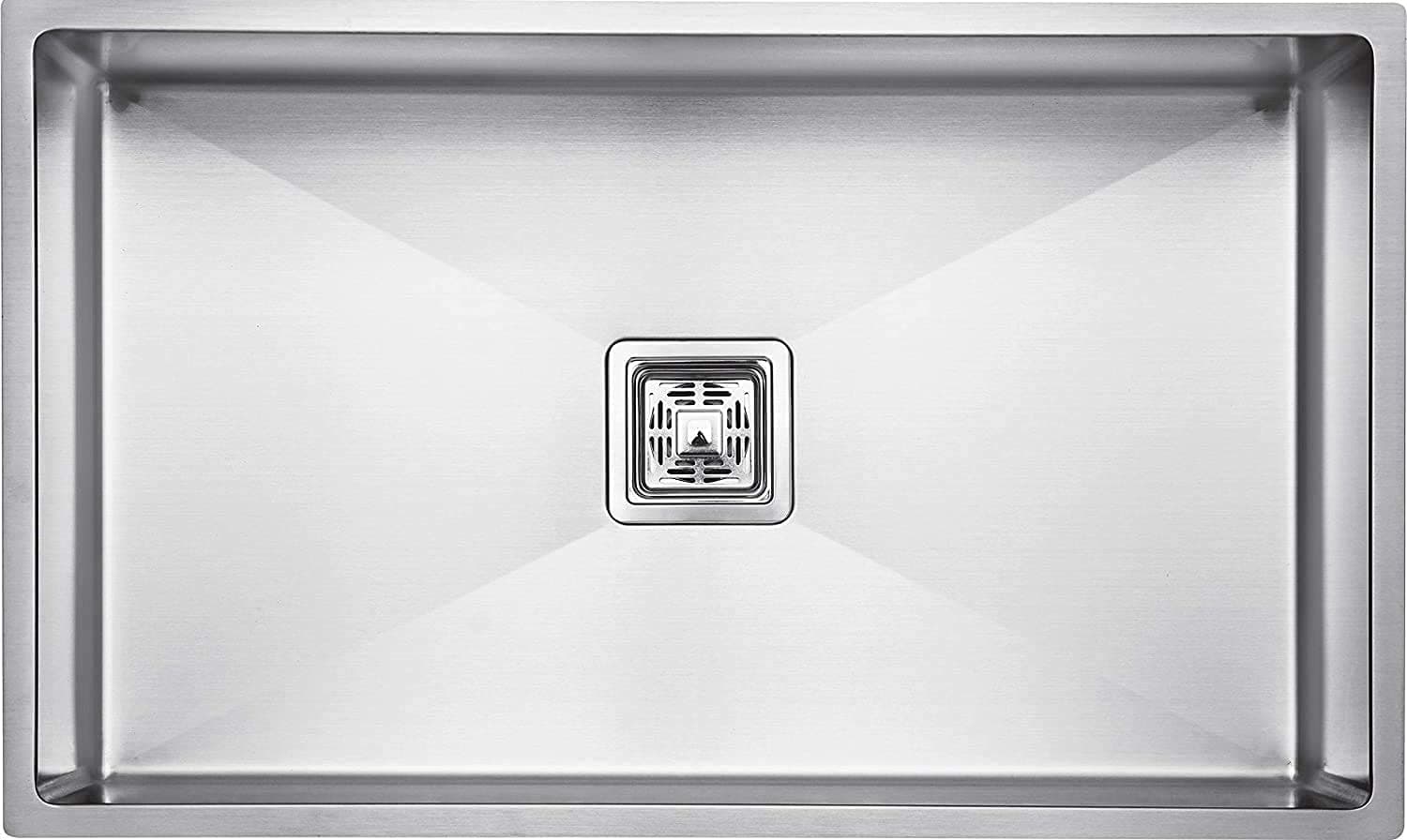THE SINK SHOP 304 Stainless Steel Kitchen Sink 32 x 20 x10 Matt Finish Single Bowl Kitchen Sink with Nanocoated Undercoating, Sound Dampening |Square Coupling and Metal Fruit Basket