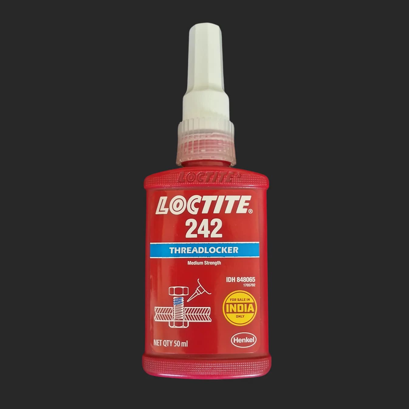 Loctite 242 Medium Strength Threadlocker 50 Ml for Fastener Locking and Vibration Resistance
