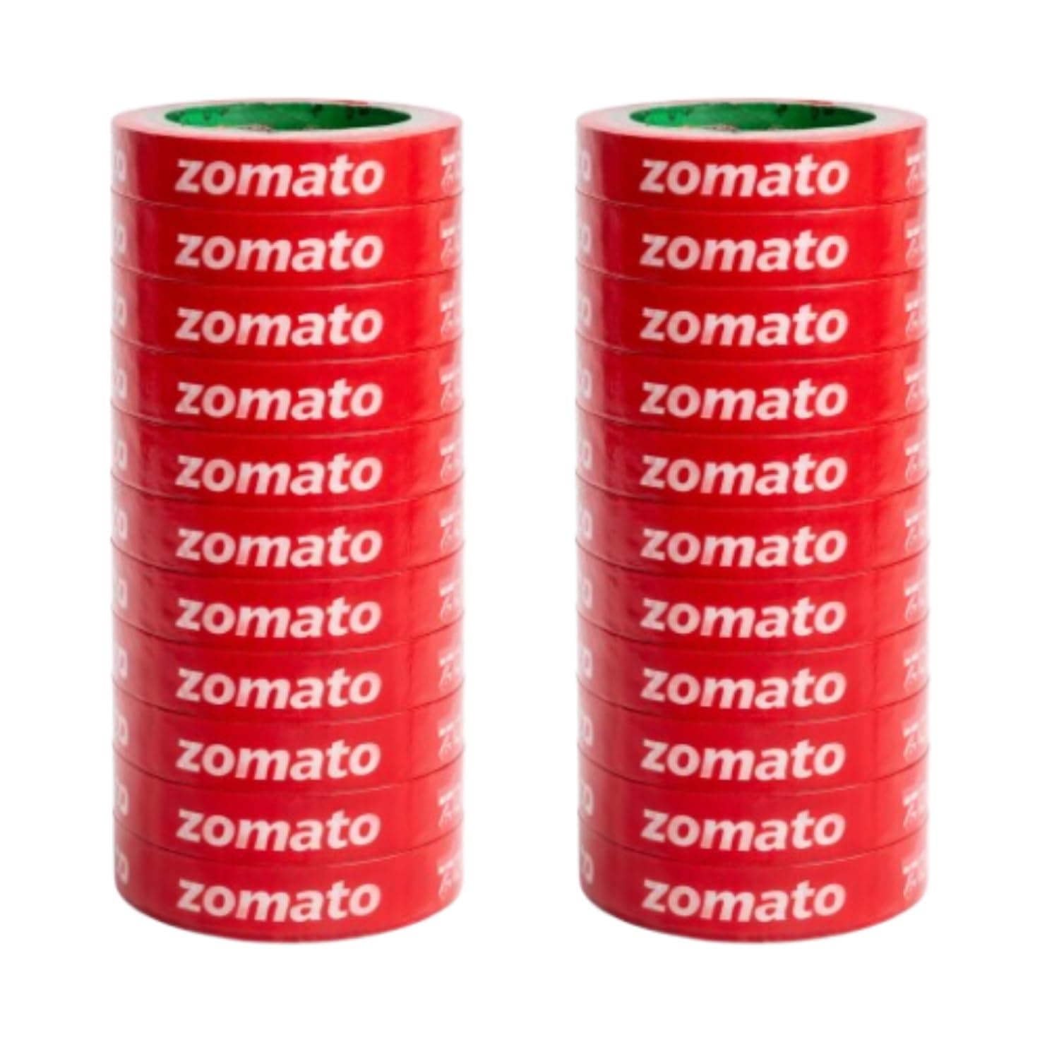 JPPL Zomato Food Packaging Tape Suitable For E-Commerce (1 Inch X 65 Meter) - Red(PACK OF 24)