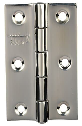 ssiskcon 3" Inch x 3/4" x 3/4" 1.2mm Thick Pack of 30 Stainless Steel Cabinet Door Narrow Hinges Classic Series Glossy Finish Normal Movement