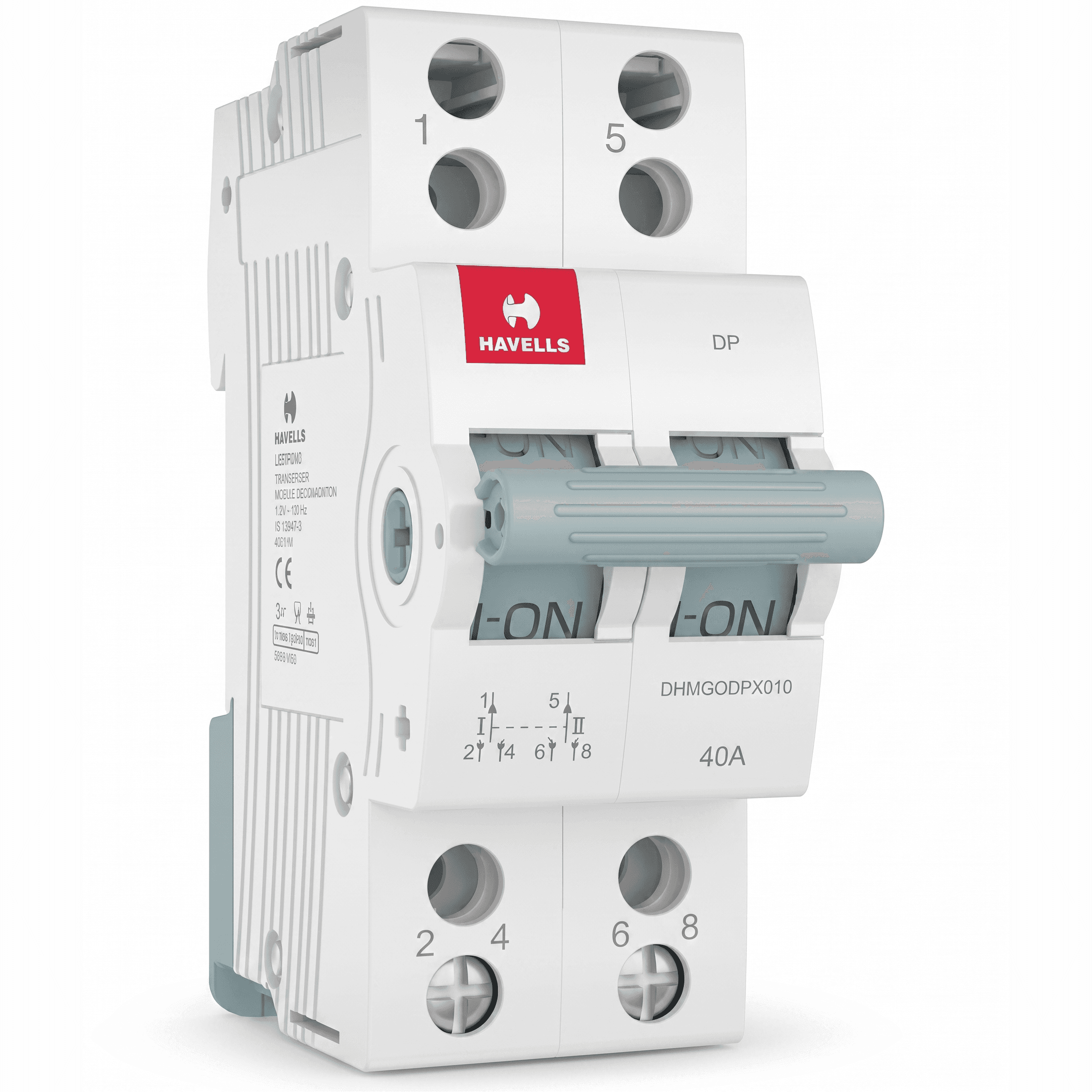 Havells 40A DP Two way Centre off changeover Switch DHMGODPX040(EURO II)