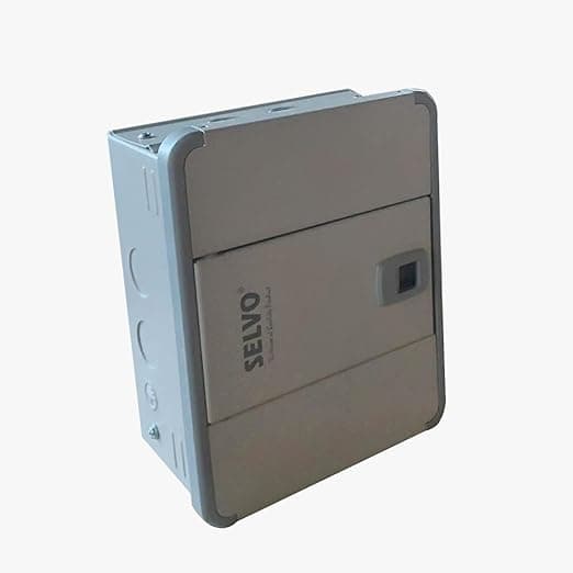 SELVO 4 Way SUN Series SPN Double Door Distribution Board | Metal MCB DB Box | Powder Coated Rust Proof | Wall Mounted | Safe & Durable Electrical Enclosure