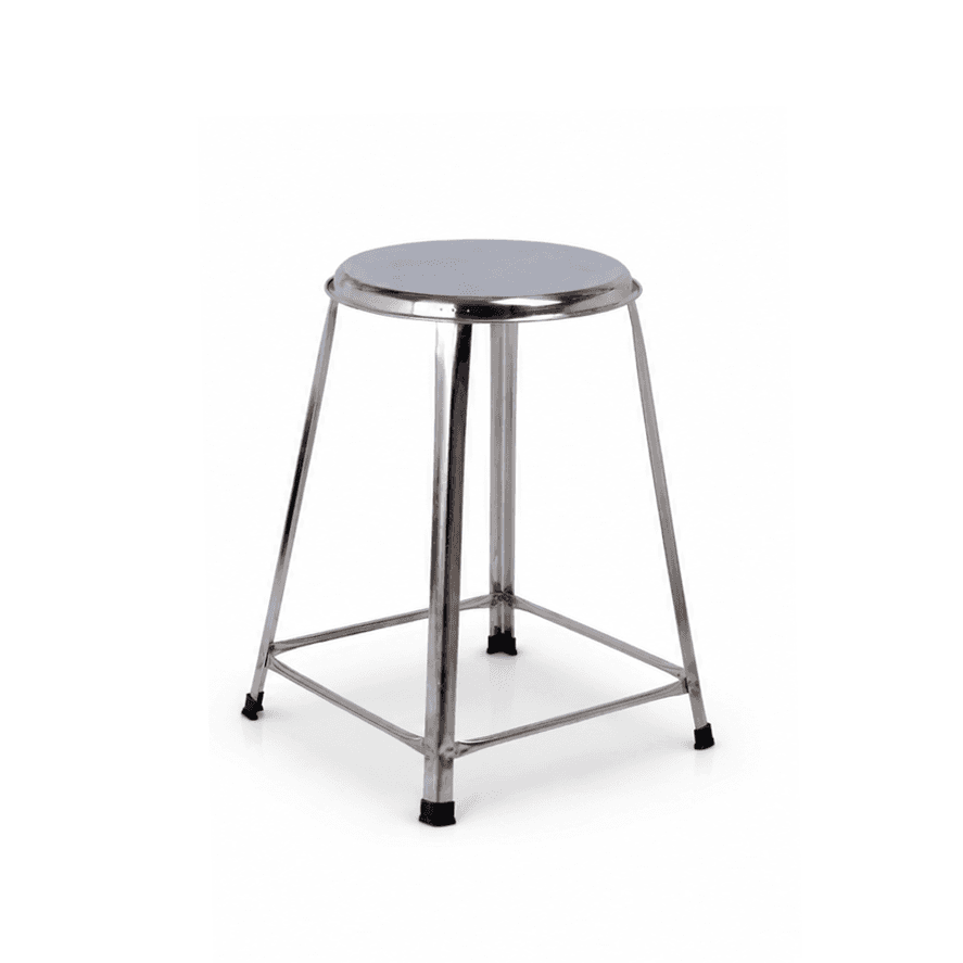 Steel Round Stool Home, Bathroom Multipurpose – 21 Inches, Pack of 2