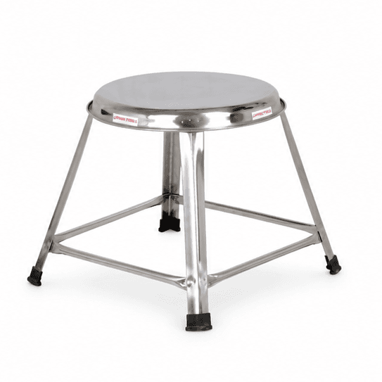 Steel Round Stool Home, Bathroom Multipurpose – 12 Inches, Pack of 2