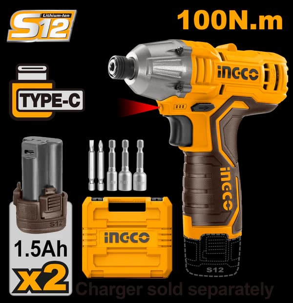 Ingco CIRLI12015 12V Cordless Impact Product focal point