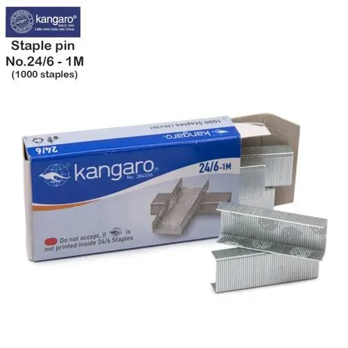 KANGARO PIN 24/6, Staples Pins, Big Stapler pin, 20 PCS