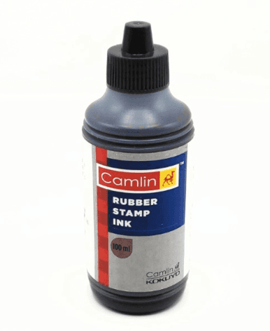 Camlin Kokuyo - Rubber Stamp Pad Ink - 100ml Black (pack of 5)