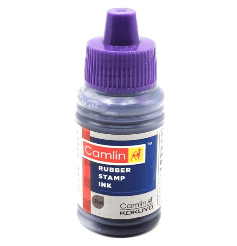 Camlin Kokuyo - Rubber Stamp Pad Ink - 25ml Violet (pack of 5)