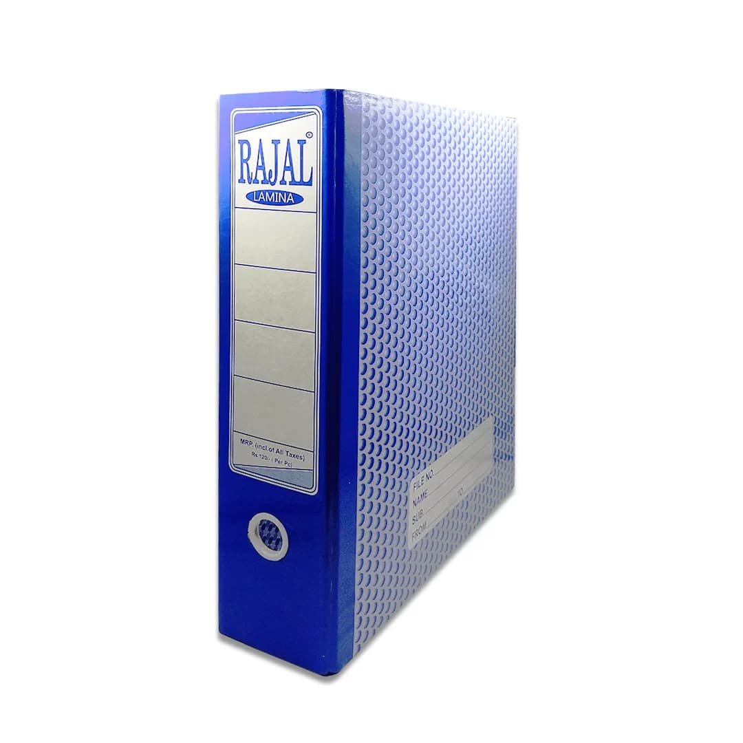 Cardboard Office Lever Arch Binder Box File Folder Laminated Box File Best for A4, Legal, Letter Size (Blue) - PACK OF 5(Cardboard Office Lever Arch Binder Box File)