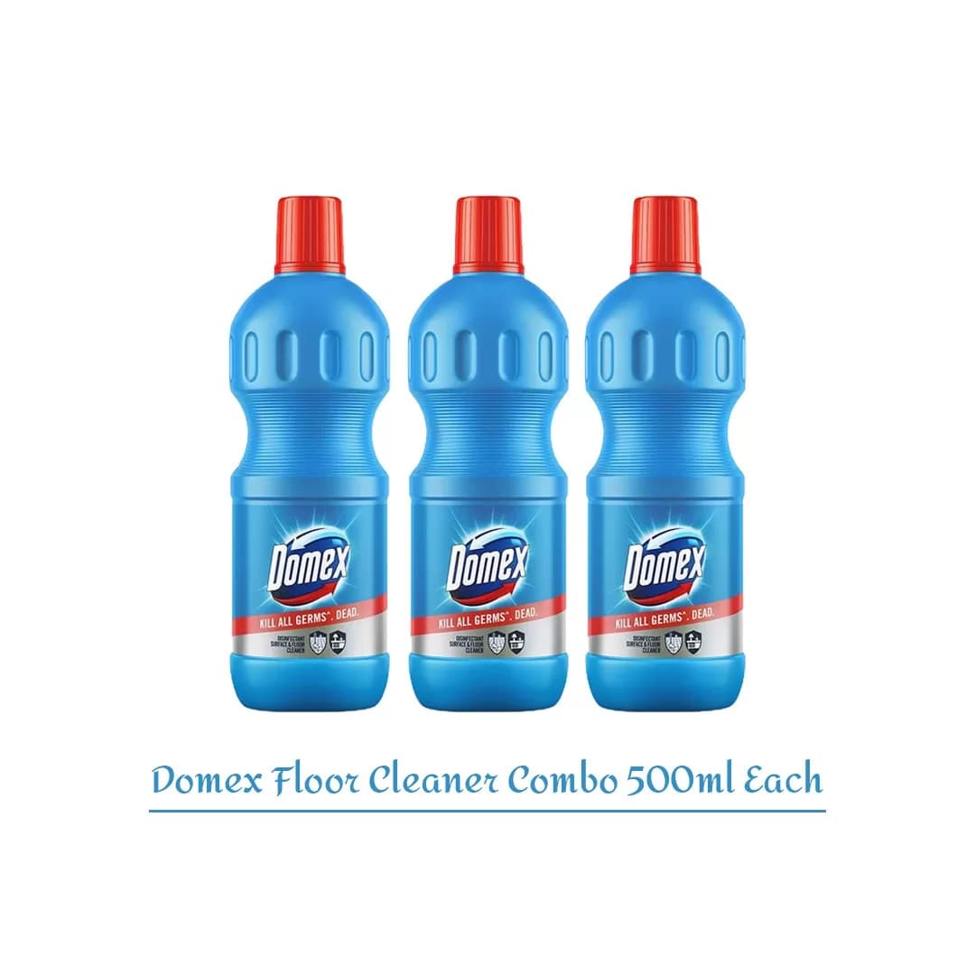 Domex Floor Cleaner | 500ml Each | Kills 99.99% Germs | Powerful Stain Removal | Fresh Fragrance | Multi-Surface Use(Pack of 3)