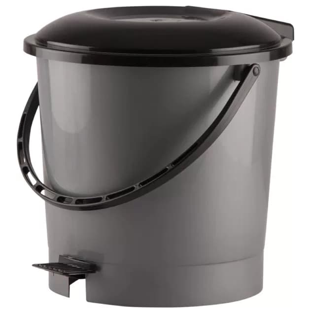 Plastic Dustbin Small Size (Grey) – 2 Piece