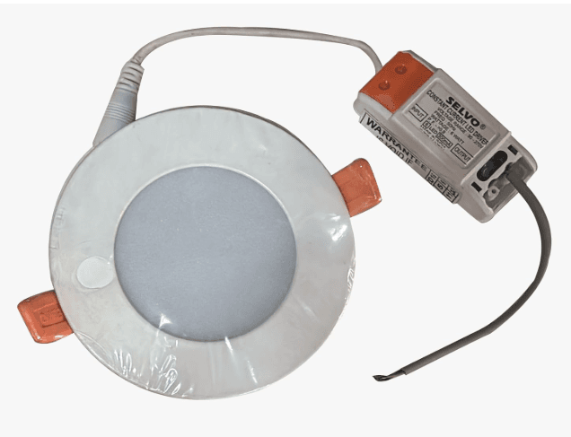 SELVO 5W LED Round Panel Light | Slim Recessed Ceiling Downlight | Cool Daylight 6500K | Energy Efficient False Ceiling Light for Home, Office, Kitche(SELVO 5W LED)