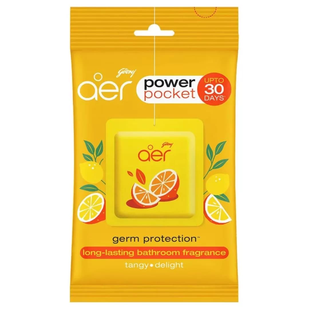 Godrej aer Power Pocket Air Freshener – Tangy Delight (10g) – 5 Piece(Pocket aer freshner)