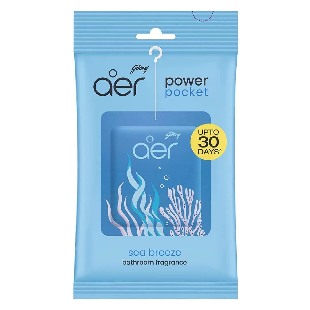 Godrej aer Power Pocket Air Freshener – Sea Breeze (10g) – 5 Piece