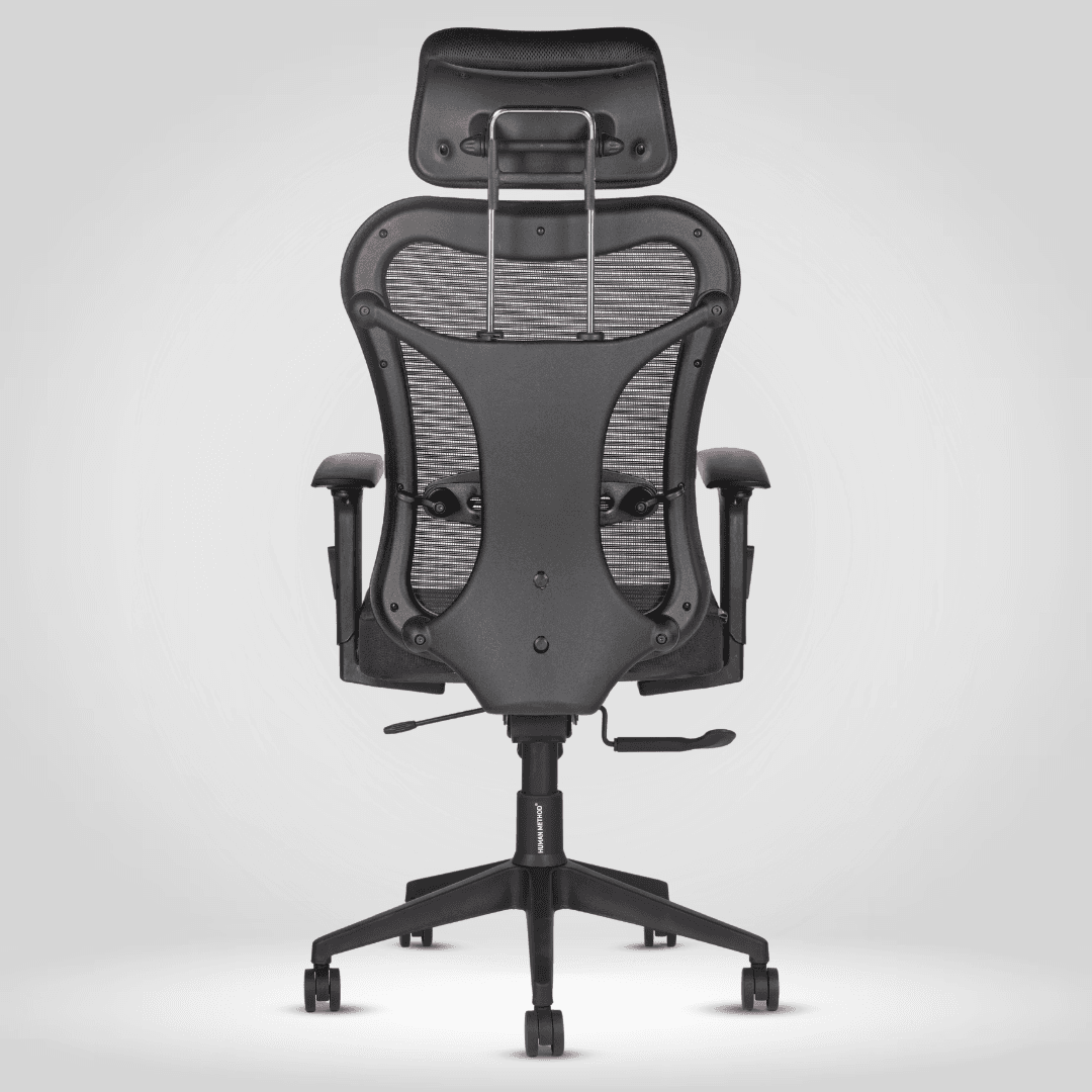 HUMAN METHOD TASK Series Premium Revolving Office Chair Ergonomic High Back Mesh with Multi Lock & Lumber Support Black, HMKR01-PR01