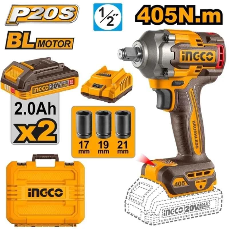 INGCO 20V Brushless Cordless Wrench Product focal point