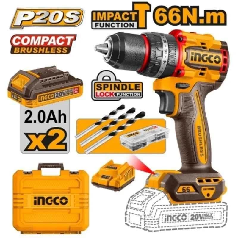 INGCO CIDLI20668 20V Brushless Cordless Product focal point