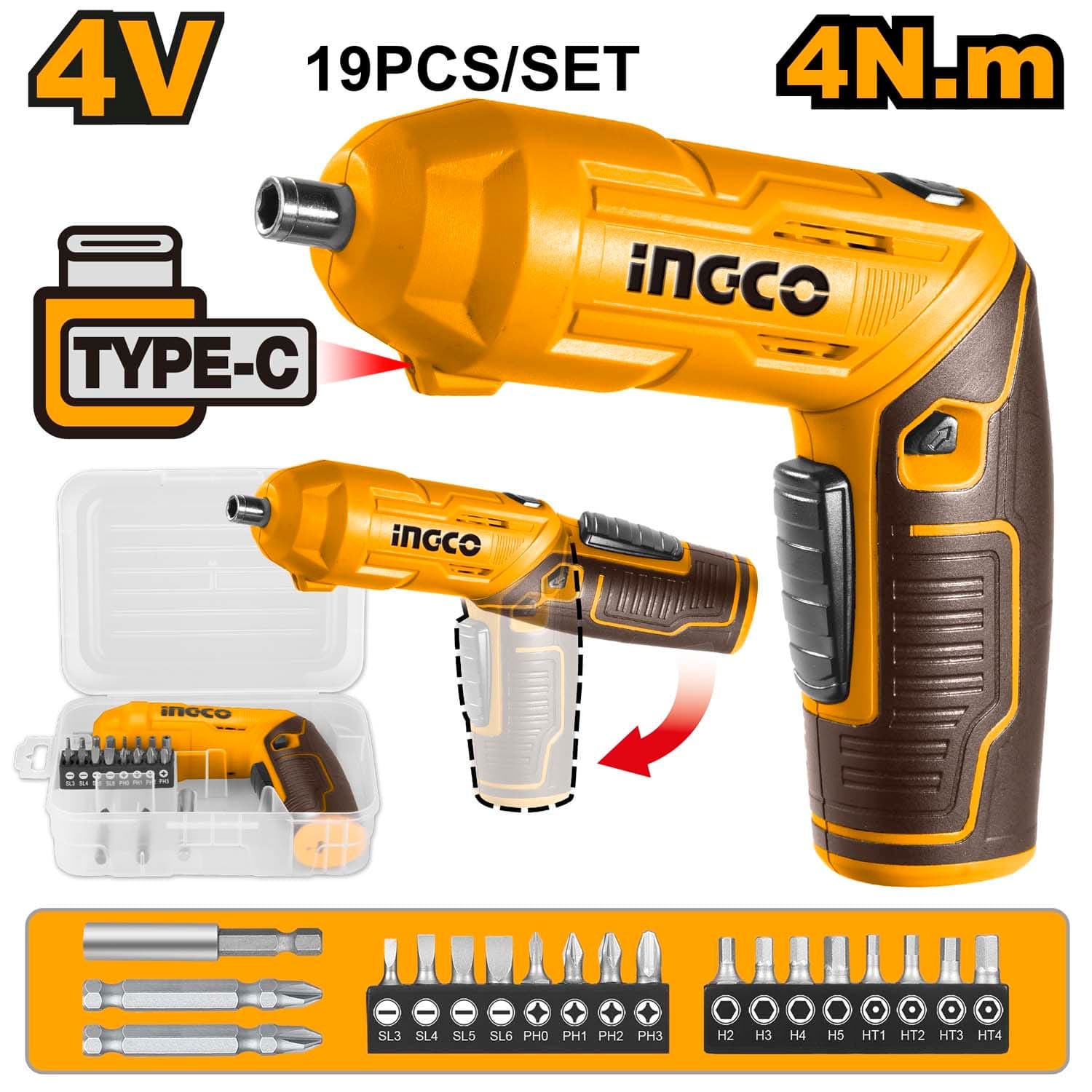 INGCO 4V Cordless Screwdriver Product focal point