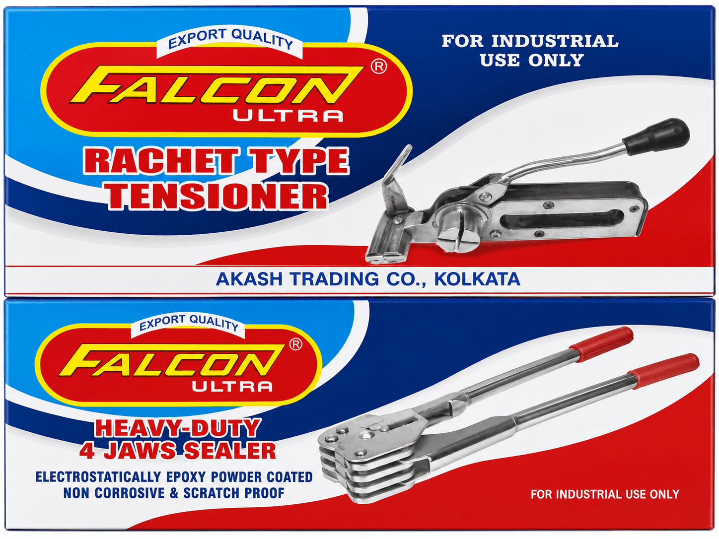 Falcon - Falcon Ratchet Type Tensioner + Heavy Duty 4 Jaw Sealer (19Mm) - Ultra - Pale Slate