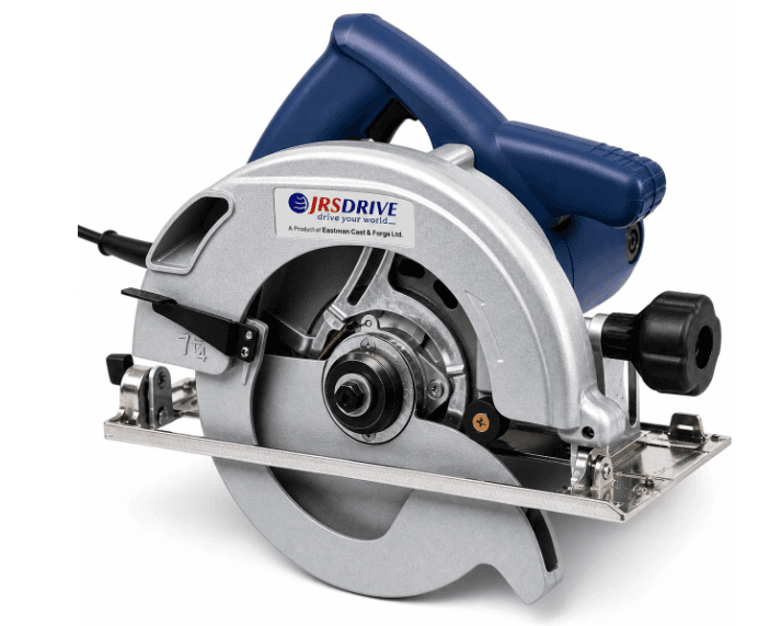 JRSDRIVE ECS-185 1300W Circular Saw (185mm Blade, 5000 RPM) - Variable Depth & Bevel Control Woodworking Tool with Dust Port and Safety Lock