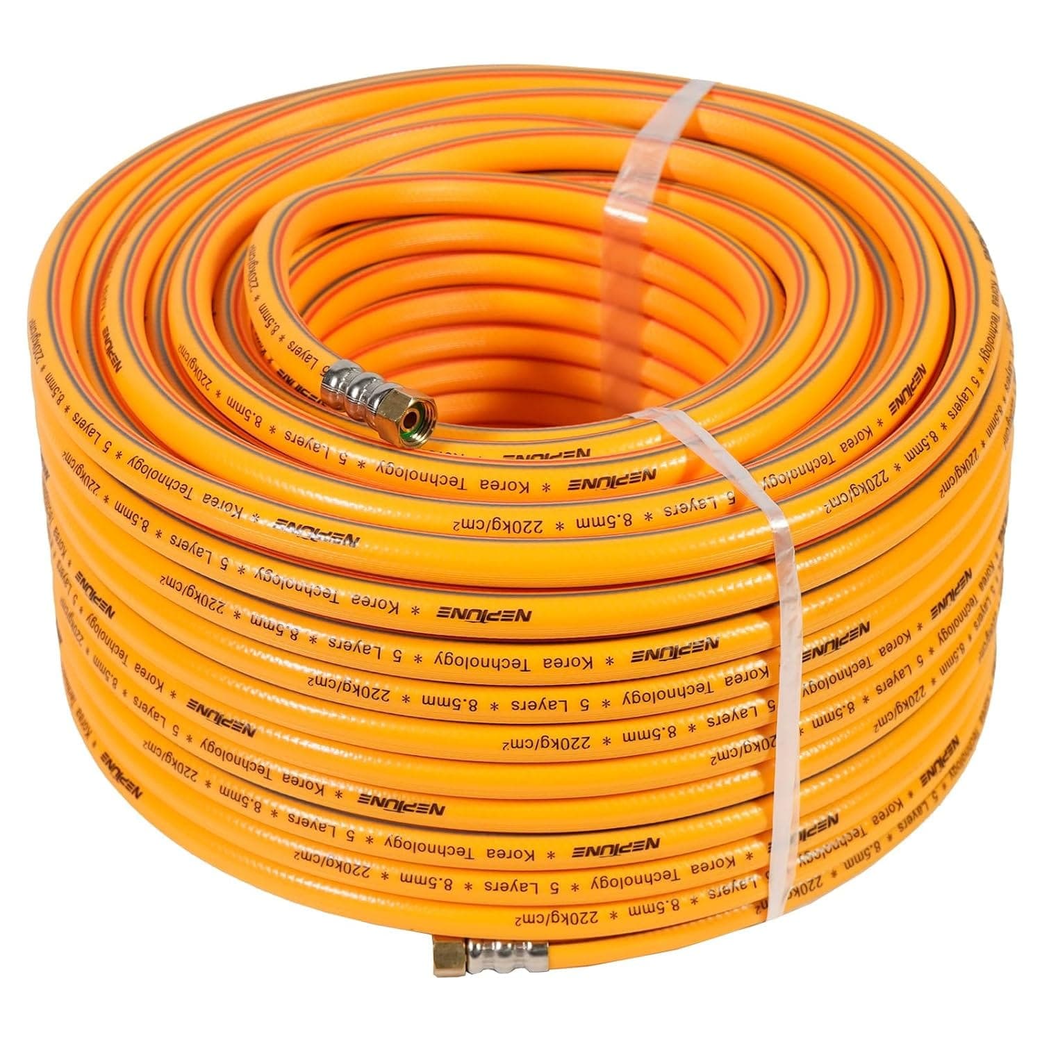Neptune Simplify Farming 8.5MM 50 Meter Heavy Duty 5 Layered PVC High Pressure Hose Pipe With Korean Technology | Ideal for Agriculture, Horticulture,Car Wash, Floor Cleaning Both Indoor and Outdoor