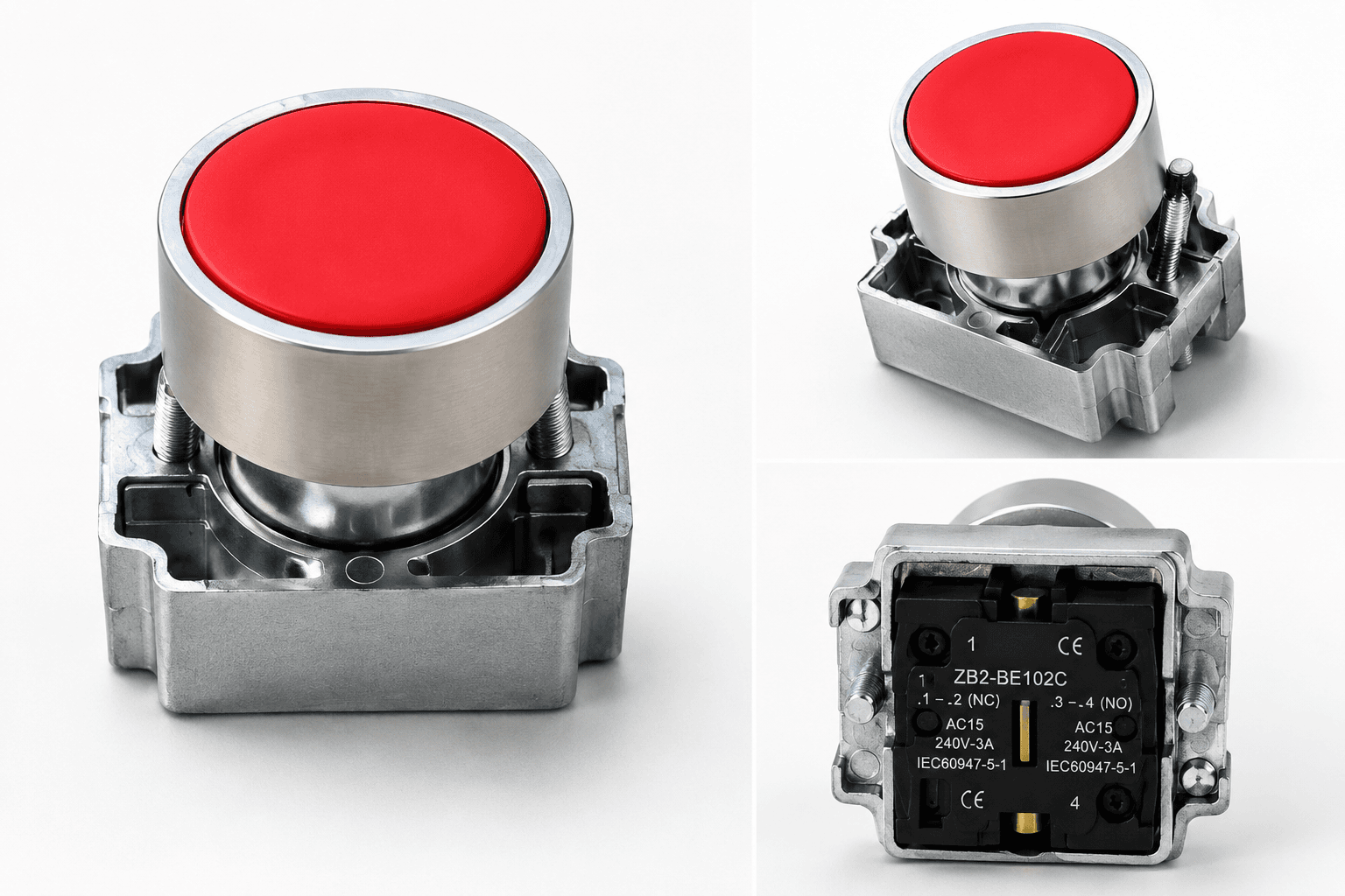 FLUSH PUSH BUTTON (RED)- Pack of 5