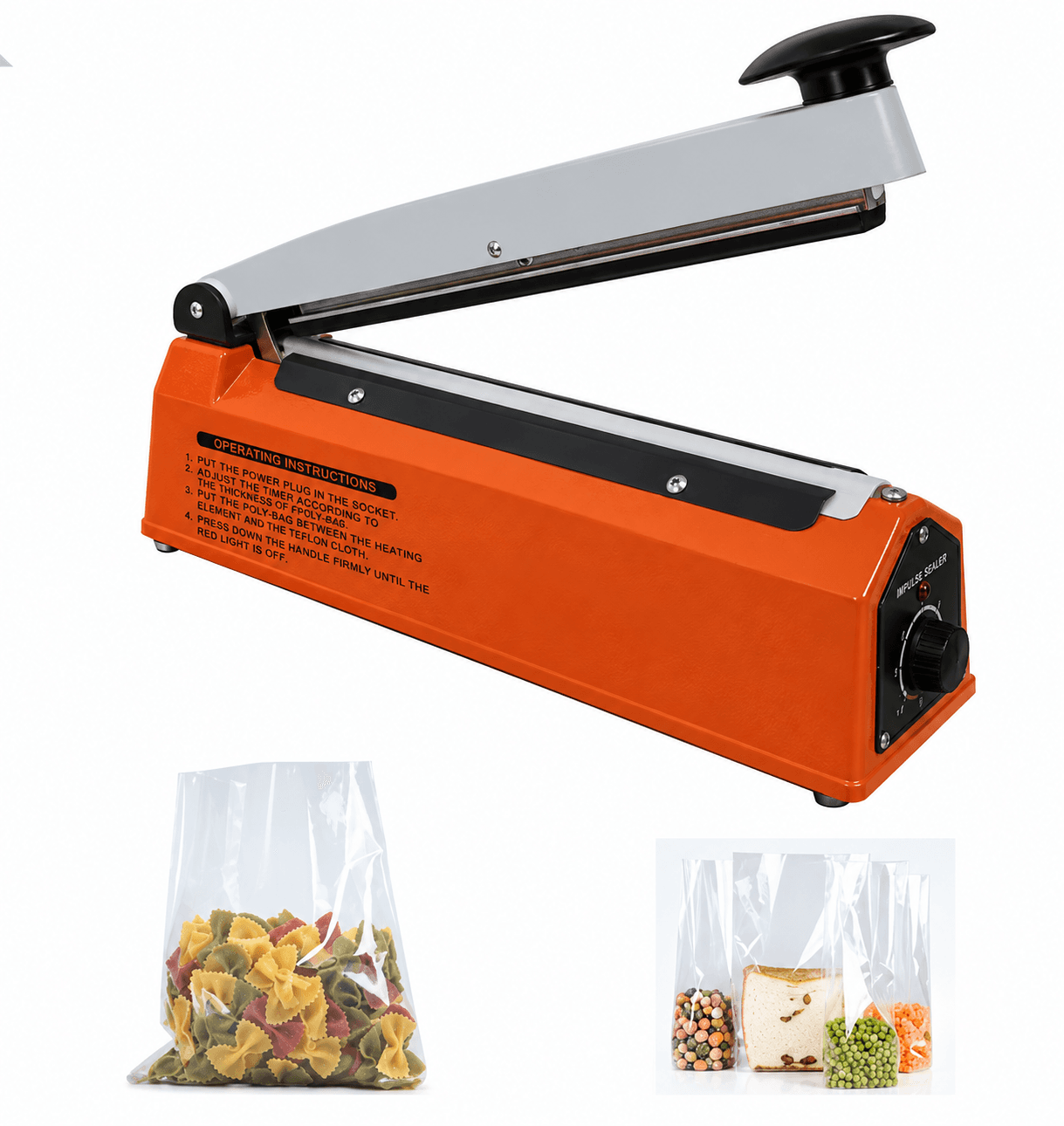 Impulse Type 10 Inch Hand Sealer Machine 250W for Pouch Sealing
