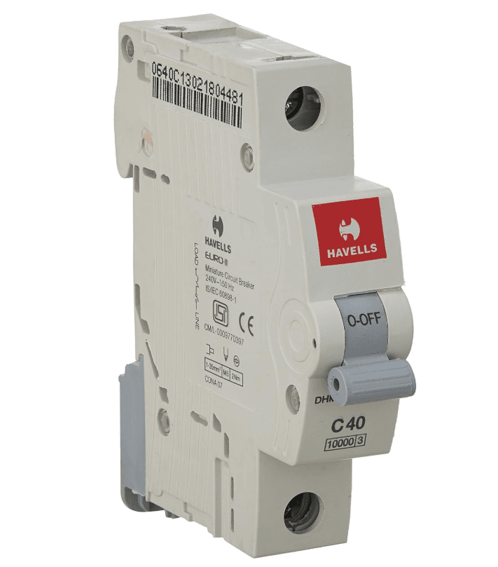 Havells 40A SP 10kA MCB Euro II DHMGCSPF040