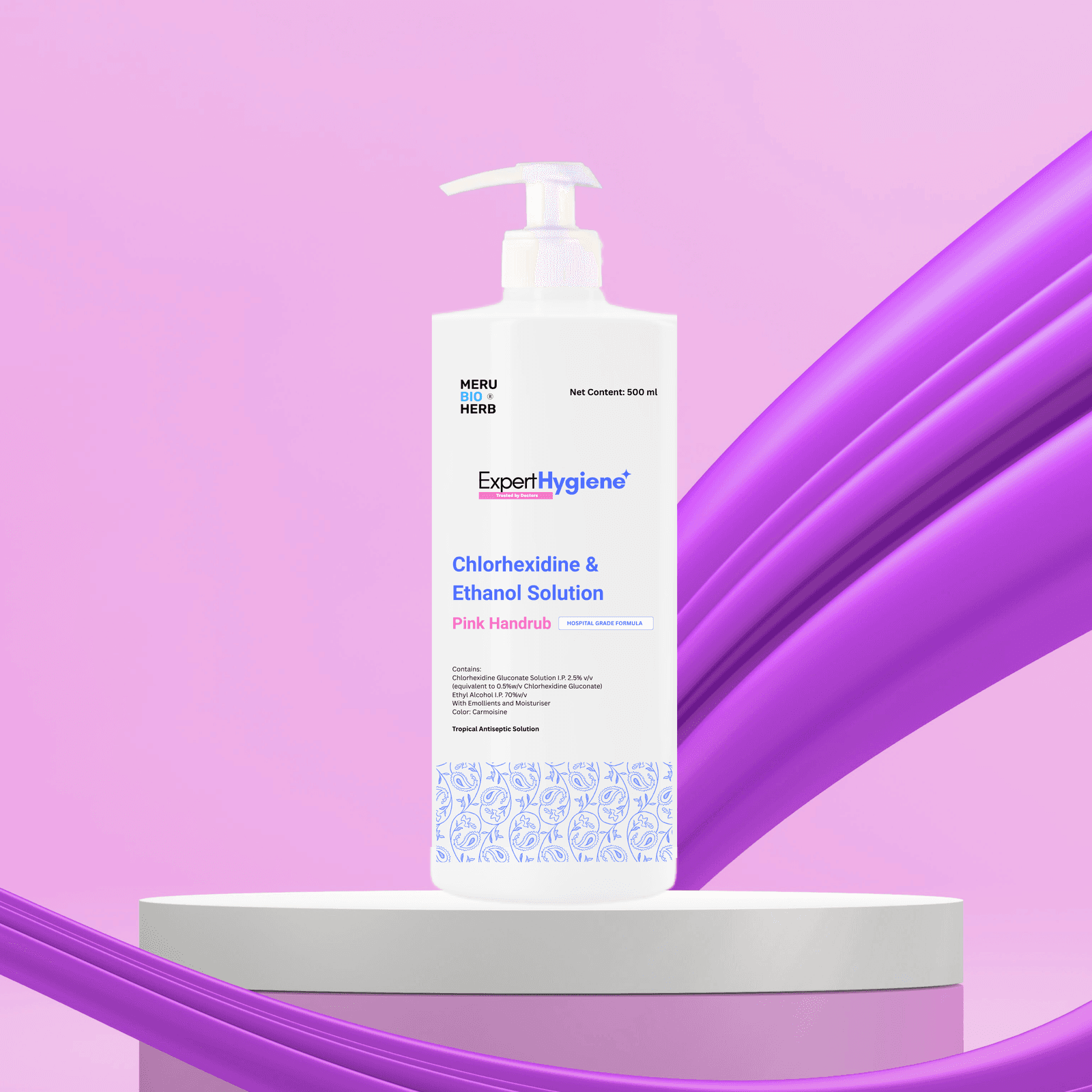 Pink Handrub - Chlorhexidine & Ethanol Solution