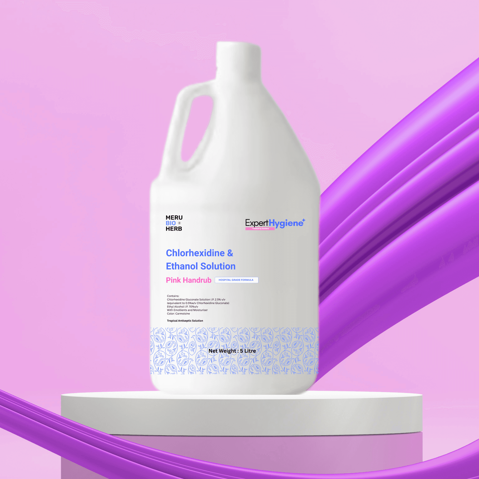 Pink Handrub - Chlorhexidine & Ethanol Solution