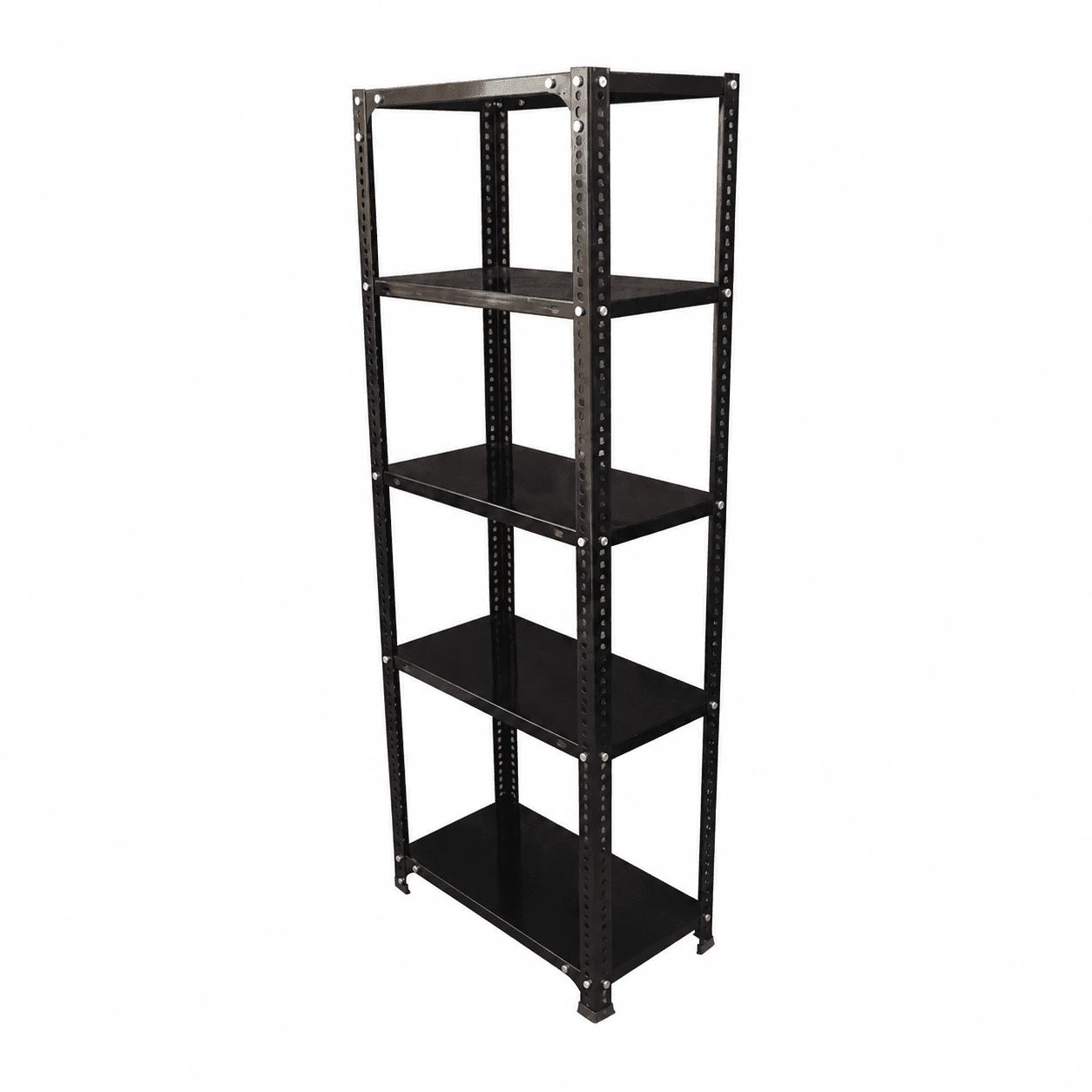 Menage 72x23x12 Inch 5 Shelf 24 Gauge Metal Slotted Angle Rack