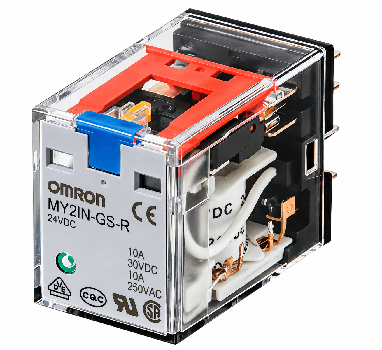 Omron Plug-in Relay 220–240 VAC 10A DPDT (Pack of 10)