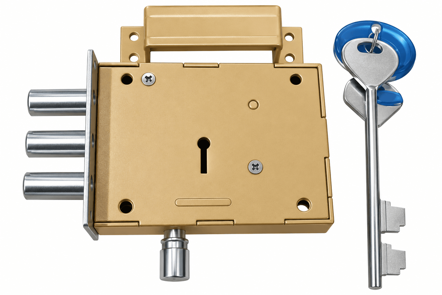 Anjna Door Lock Silk 2 IN 1 Bullet 4 inch PC finish