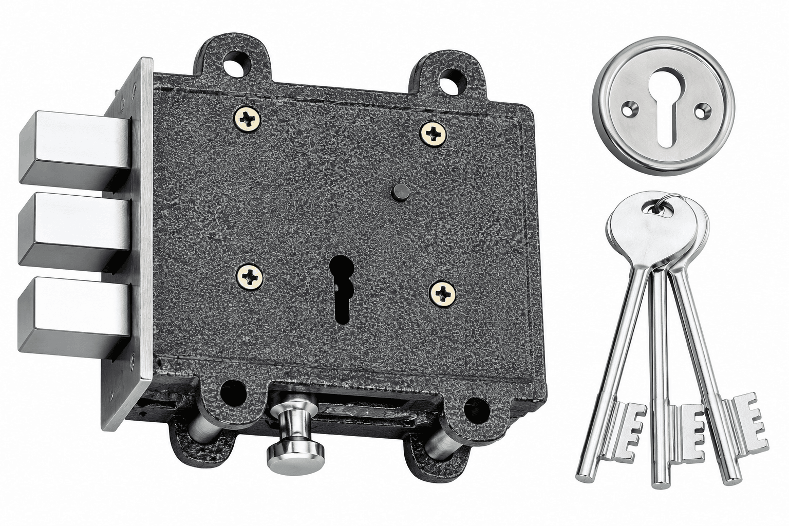 Anjna Door Lock Super 2 IN 1 Bullet Textured finish (1 Pcs)